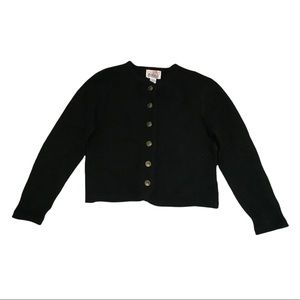 Vintage Tally-Ho petite medium cardigan black EVC
